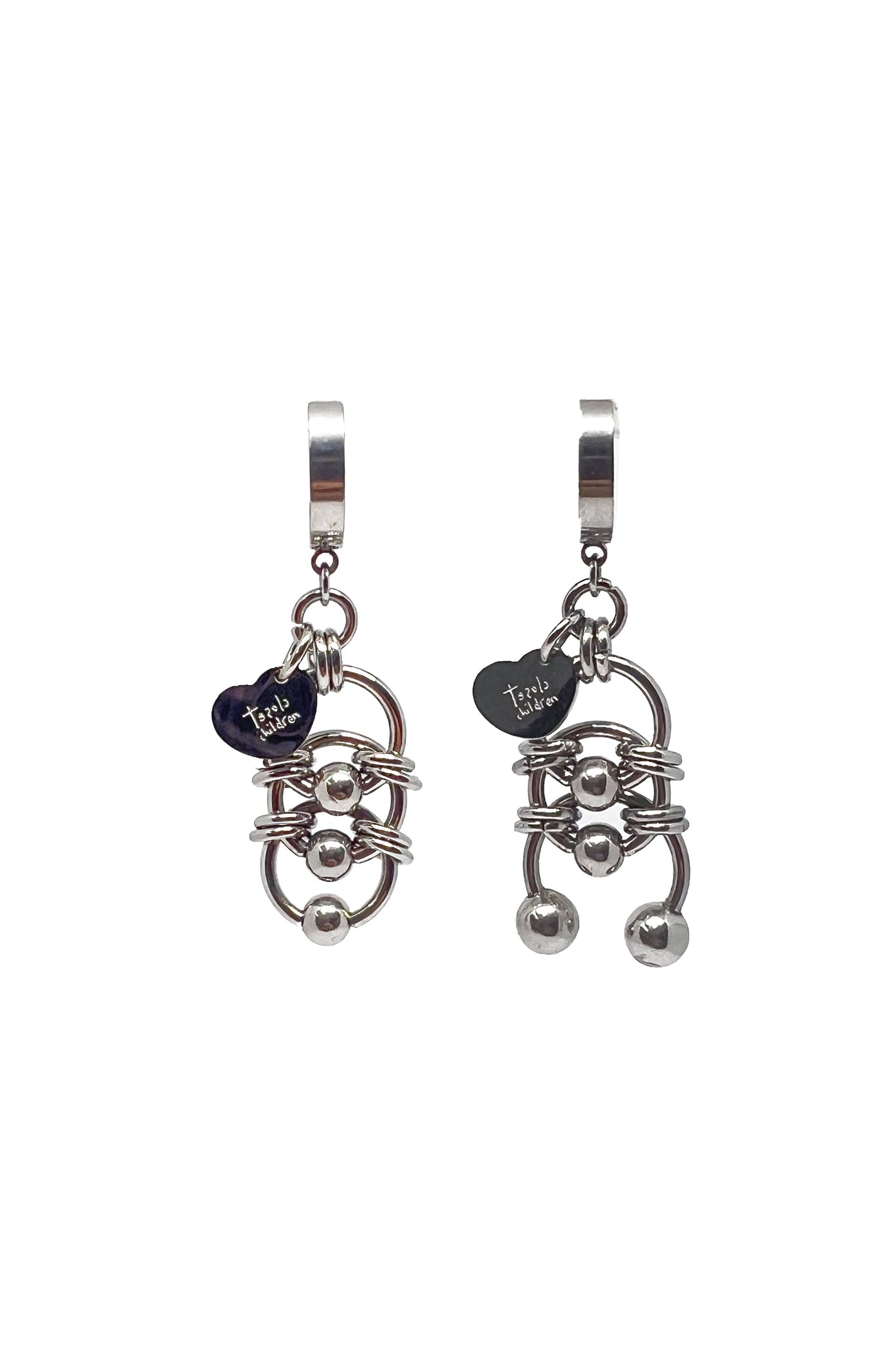 Vertebrae Earrings Set [Clicker Hoop Style]