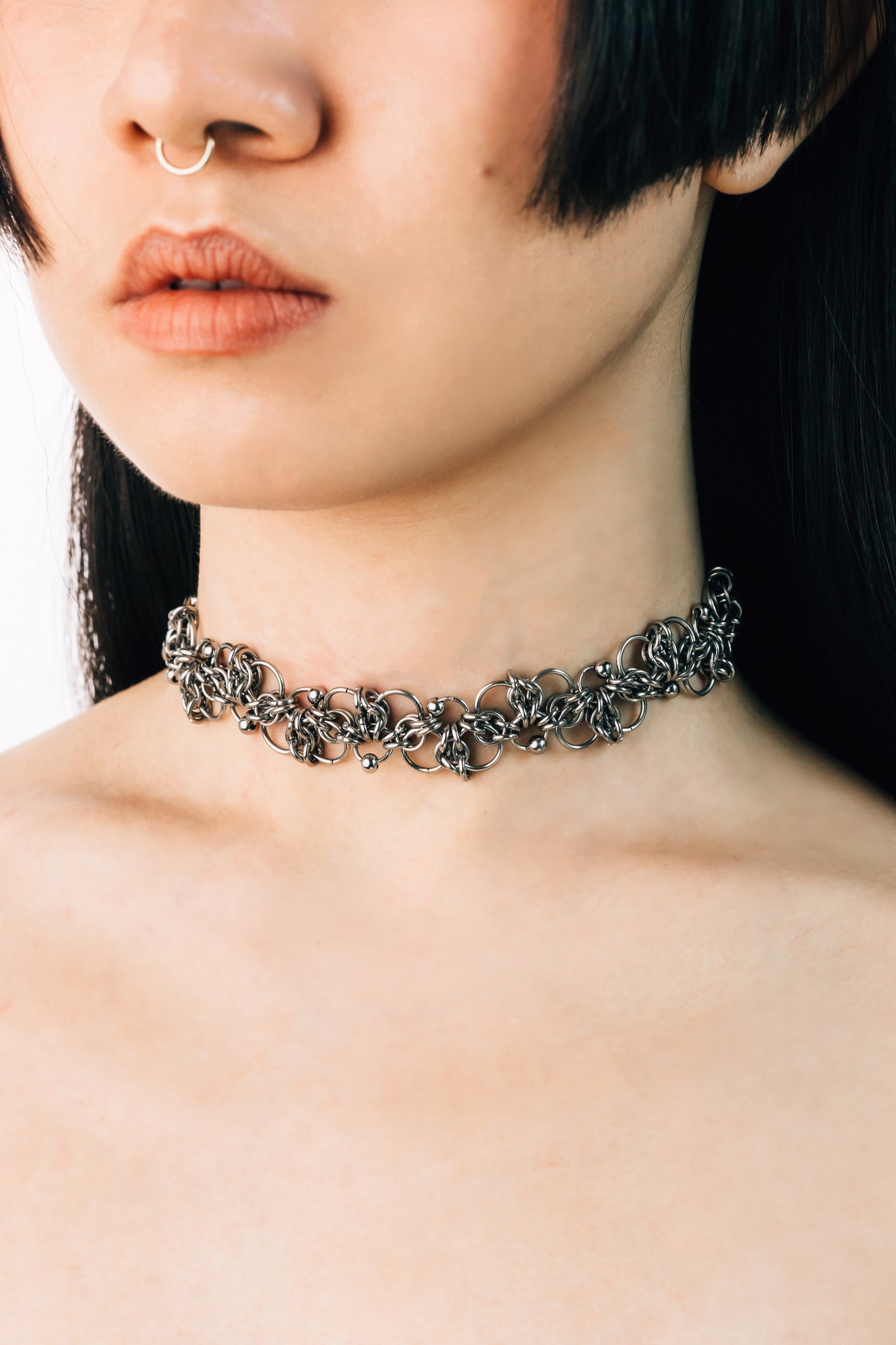 Heavy Metal Tattoo Choker in Petal