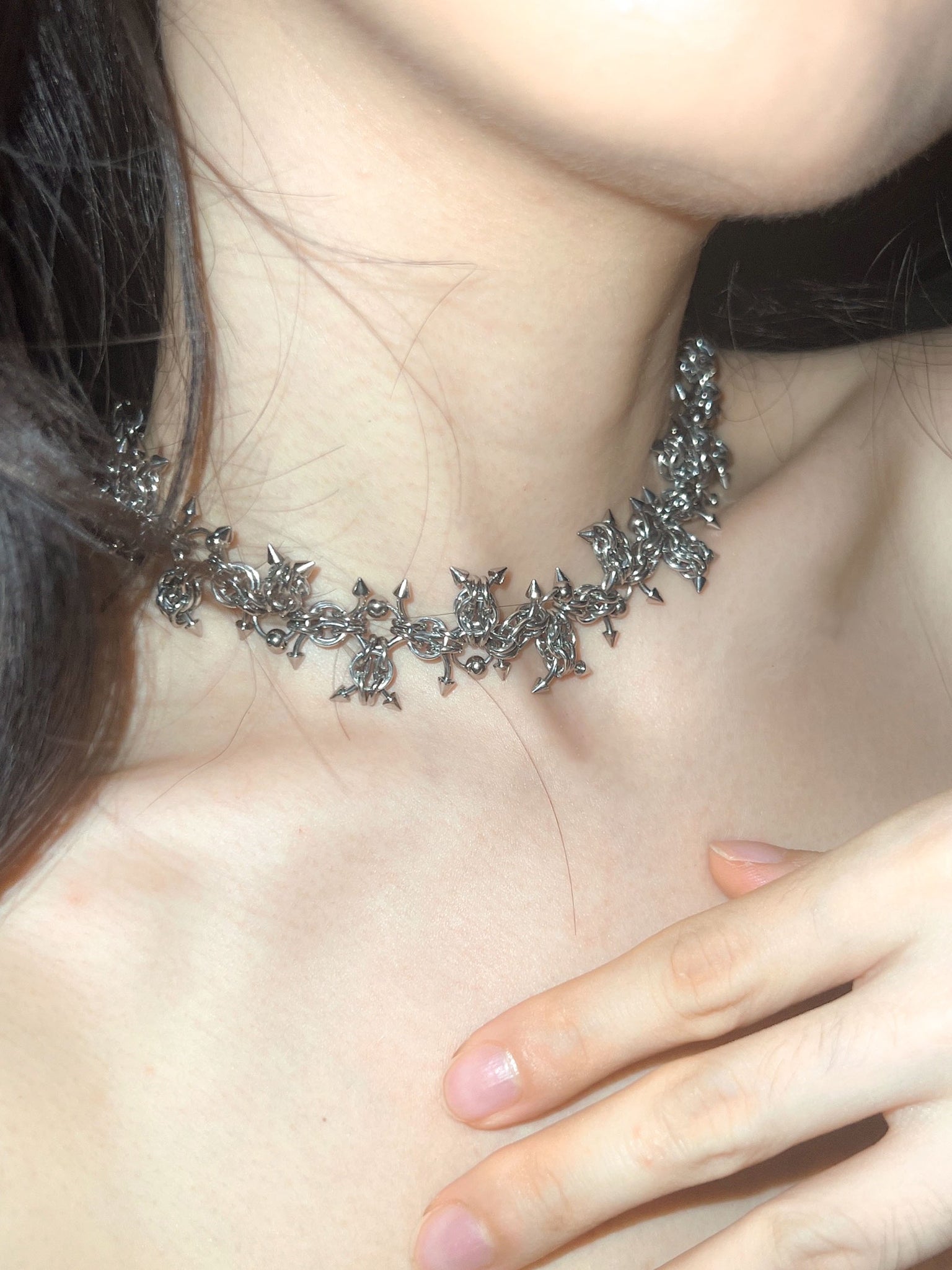 Heavy Metal Tattoo Choker in Thorn