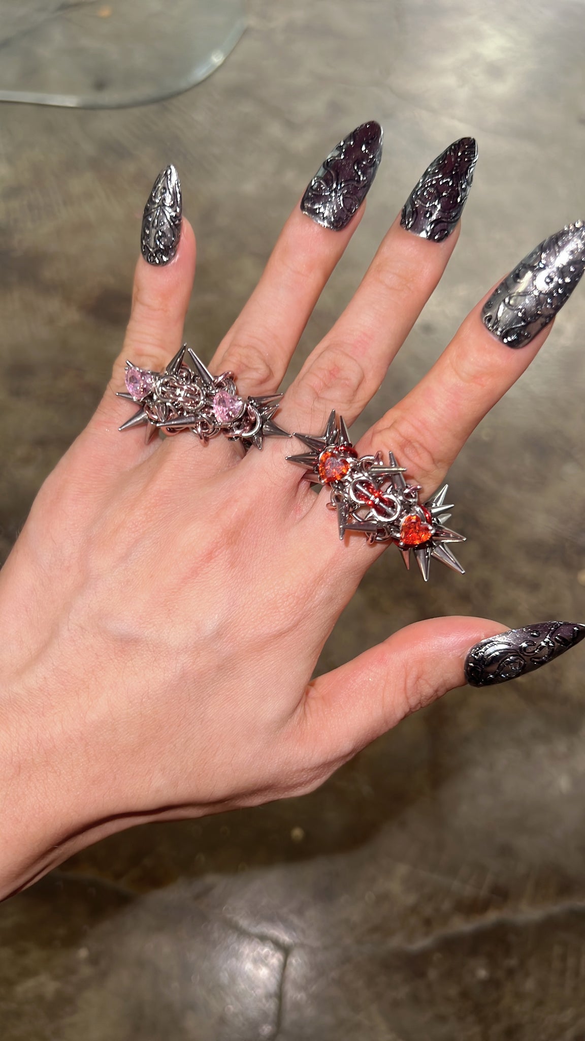 LOVE 2 DEATH RING SET