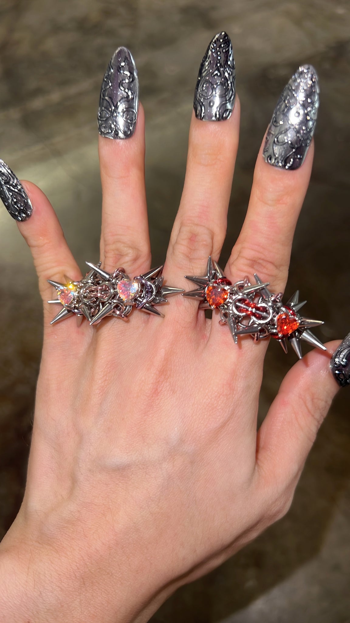 LOVE 2 DEATH RING SET